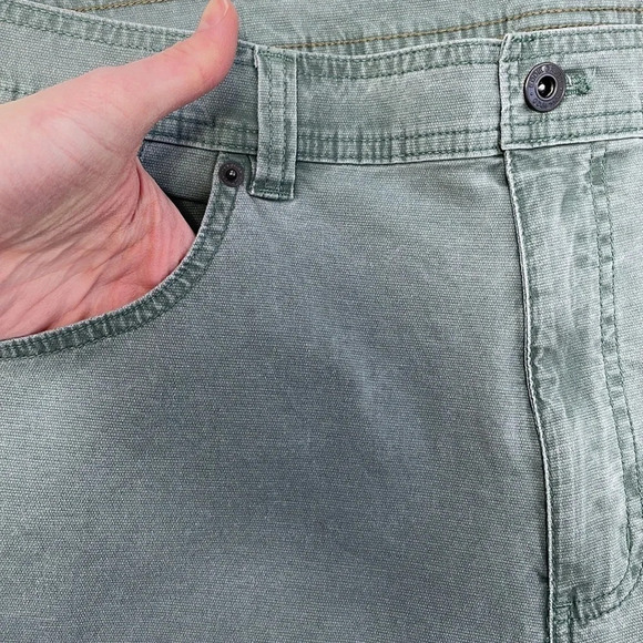 Eddie Bauer Jeans NWT Flex Diamond Dobby Green Slim Size 38x30 - Picture 6 of 12
